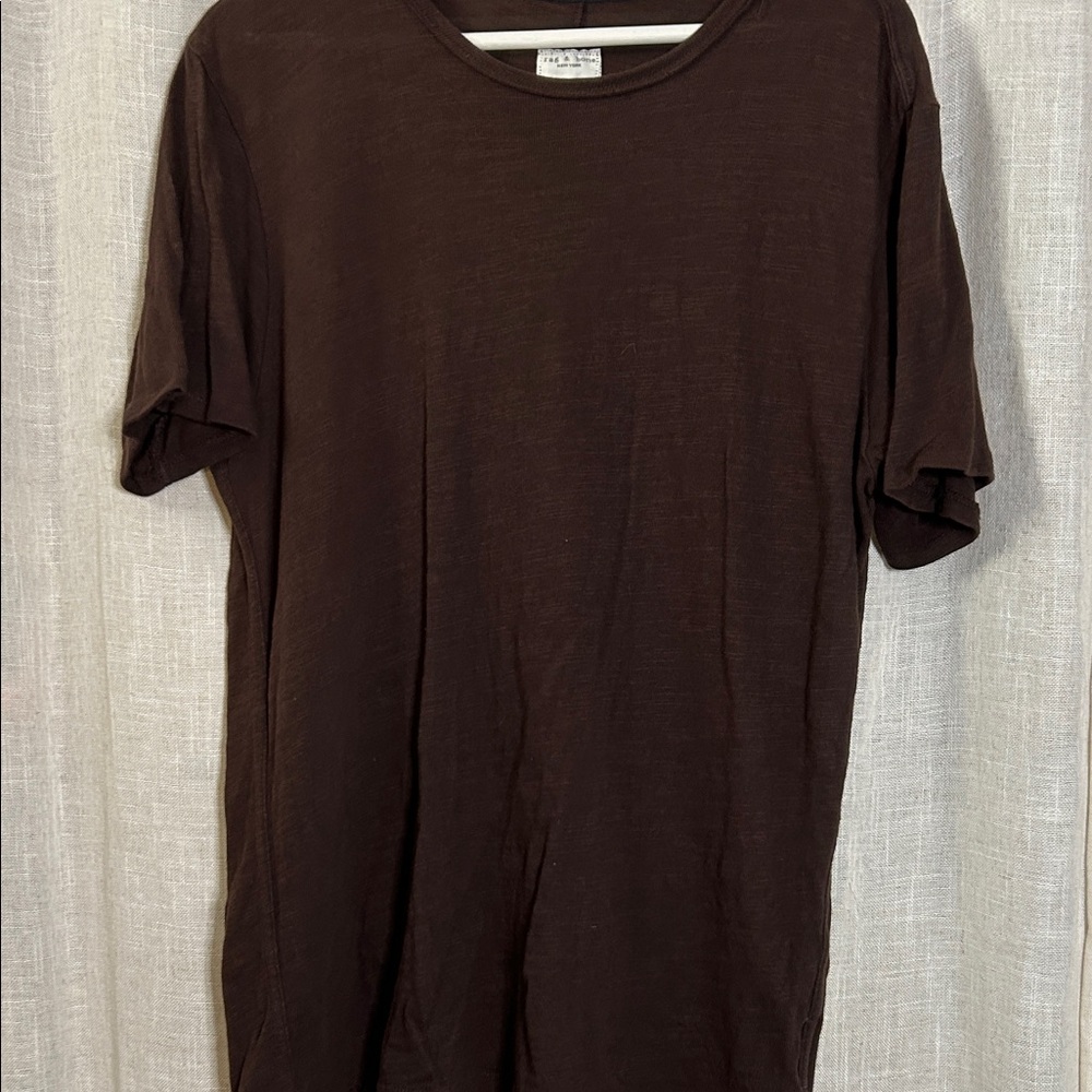 rag & bone Dark Brown Short Sleeve Tee